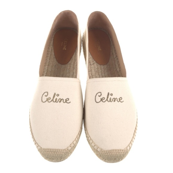 Celine | NIB Summer ‘20 Taillat Canvas Espadrilles in Natural - Size IT 41 - Picture 1 of 8